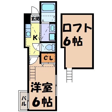 カーサ・ルチア千種Ｂ 間取り図