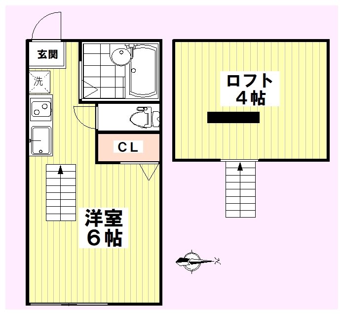 GRACE小竹向原 203号室 間取り