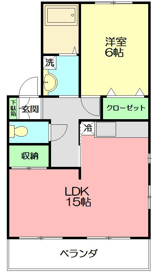 フローレンス厚木 101号室 間取り