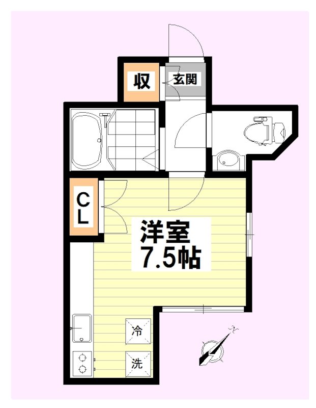 アクシオン大森 1-A号室 間取り