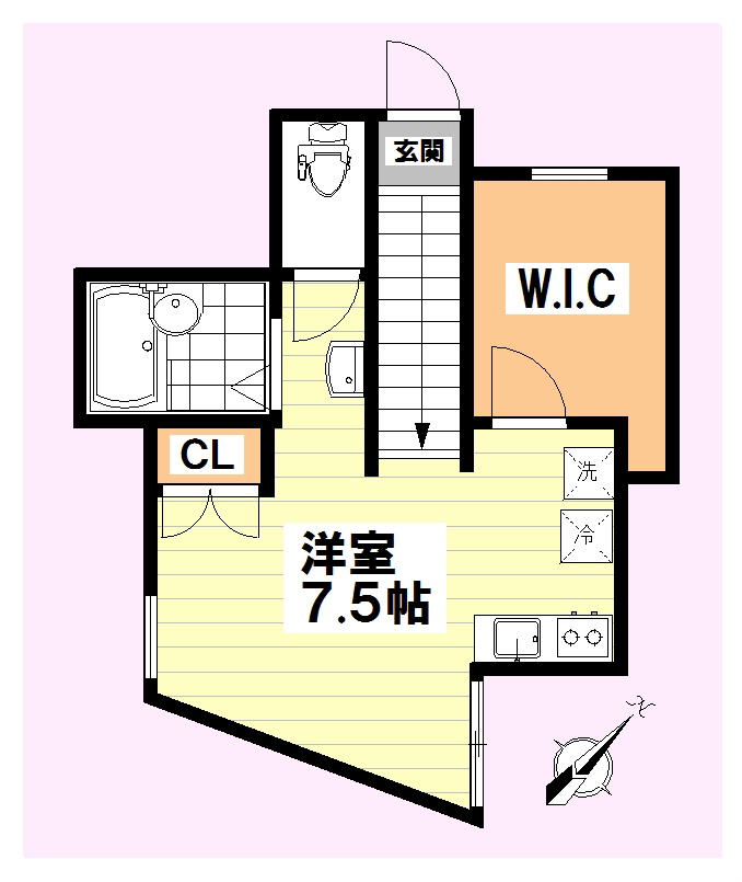 アクシオン大森 2-C号室 間取り