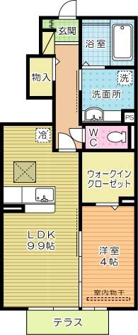 オリザ弥生 103号室 間取り