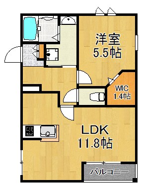 ヴァンベール 202号室 間取り