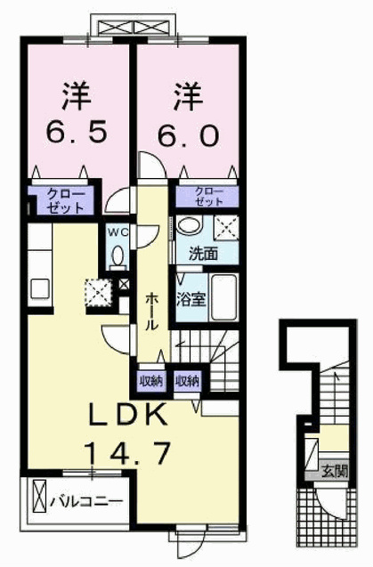 ルヴェ　デュ　ソレイユ 間取り図