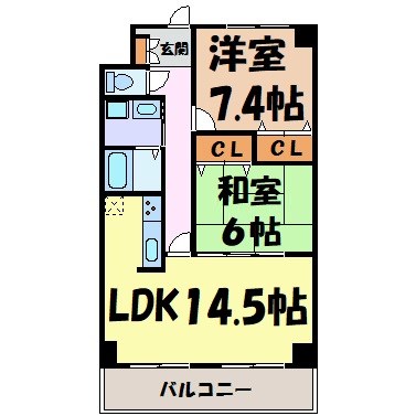 シティーコート翠雲 間取り図