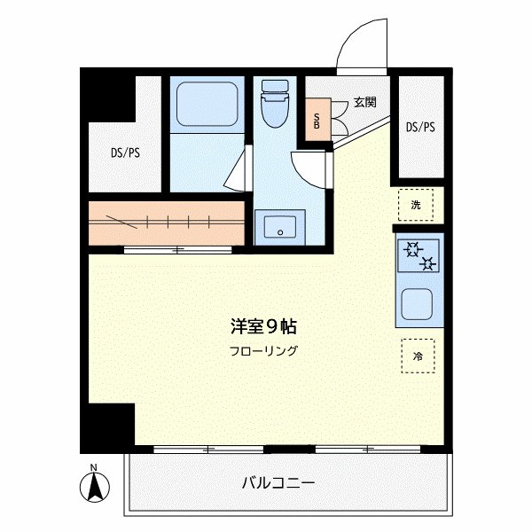 学芸大ハイツ　606号 間取り