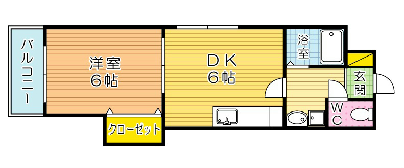 アンジェロポストⅤ 602号室 間取り