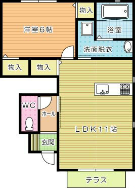 パストラル沼Ⅱ 101号室 間取り