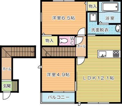 パストラル沼Ⅱ 201号室 間取り