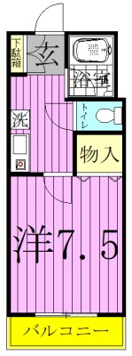 八柱ヴィレッジ 203号室 間取り