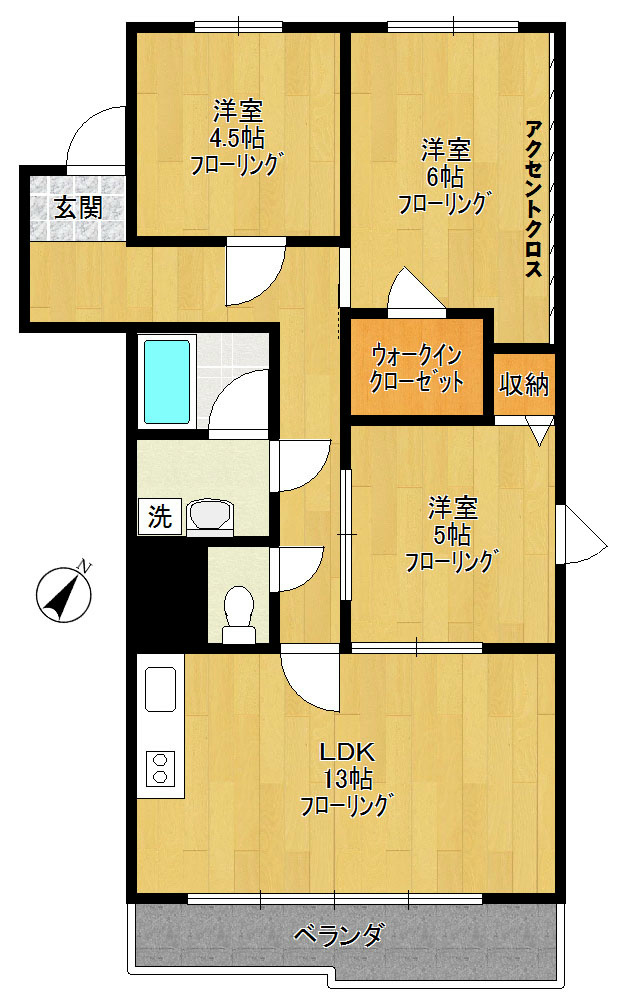 モンテフレンテ 501号室 間取り