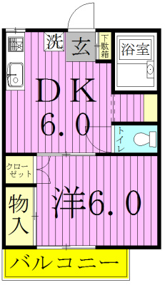 さつきコーポ 101号室 間取り