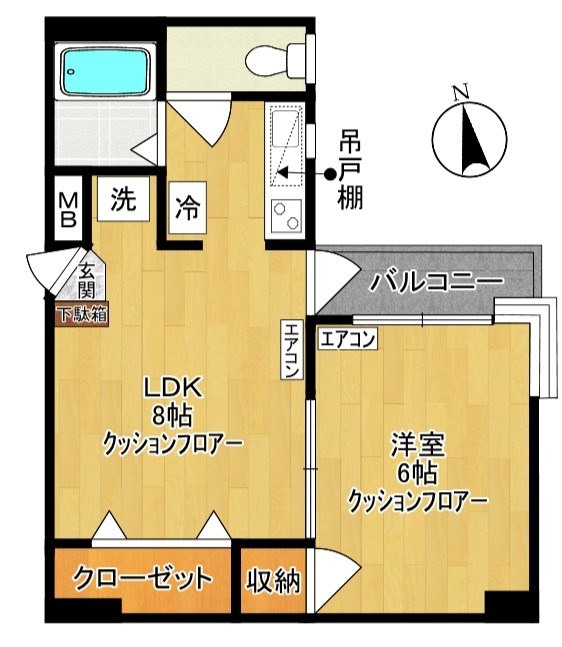 ニューフォレスト 305号室 間取り