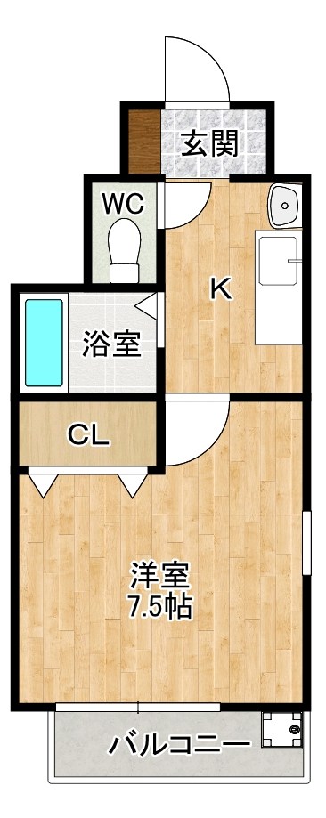 パークサイド６０ 1106号室 間取り