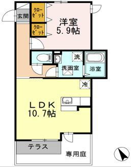 クラーネ　ミレナリオ 101号室 間取り