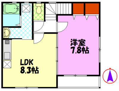 田村5丁目貸家 201号室 間取り