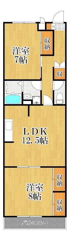 サニーハイツ欅 103号室 間取り