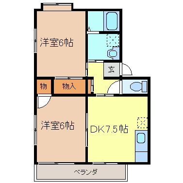 OASIS SATONAKA　B棟 間取り図