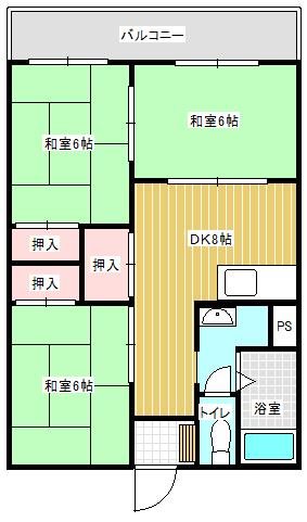サンコーポシライシ 305号室 間取り