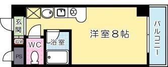 オアシス門司港Ⅱ 408号室 間取り