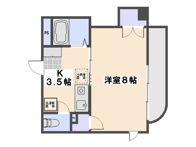 パルコーポ新宮 203号室 間取り