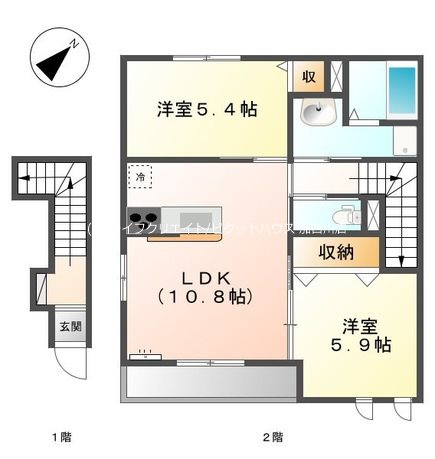 サンコート北在家 間取り図