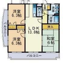 パークサイド片江 間取り