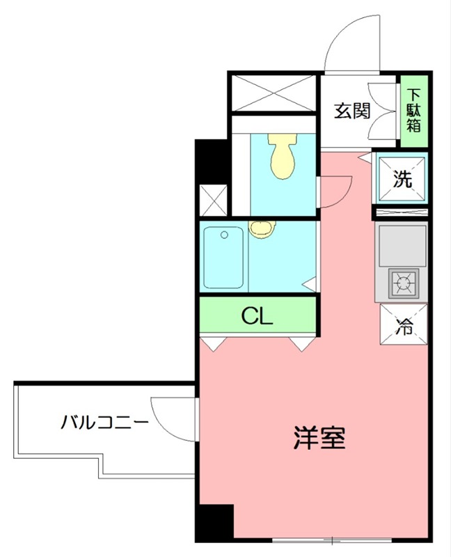 アエリア湘南 404号室 間取り