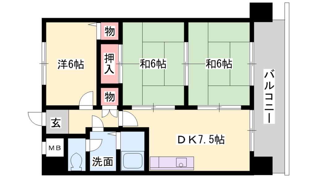 茜六番館 間取り図
