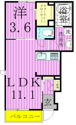 101号室 間取り