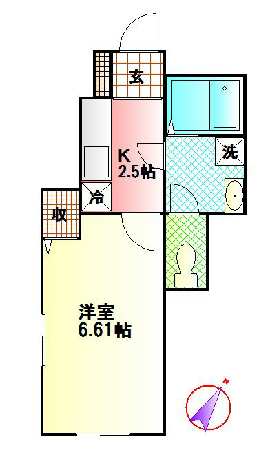 クラウンハイツ Ⅰ 105号室 間取り