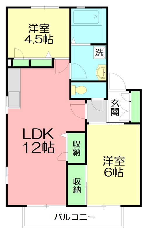 プライムハイツA 202号室 間取り