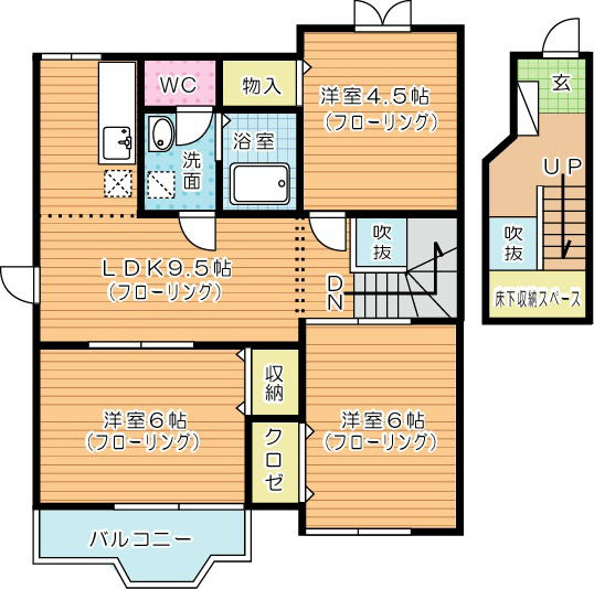 サンパティーク 202号室 間取り