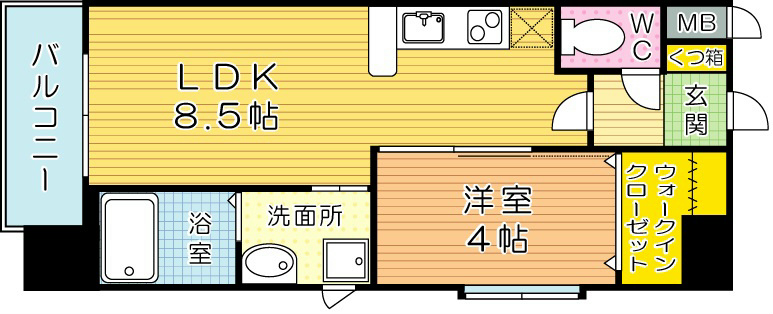 Plume木町(プルーム木町)  905号室 間取り