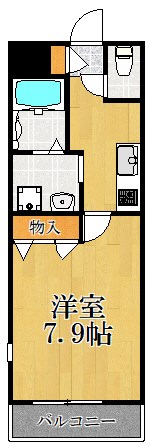 クレアール 102号室 間取り
