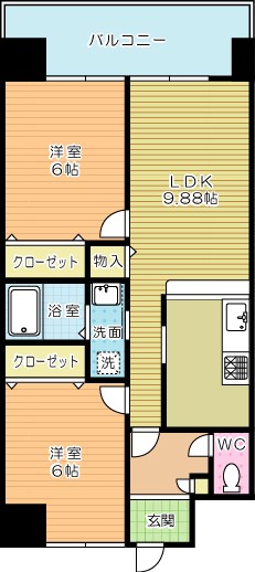 エリアグリーン 803号室 間取り
