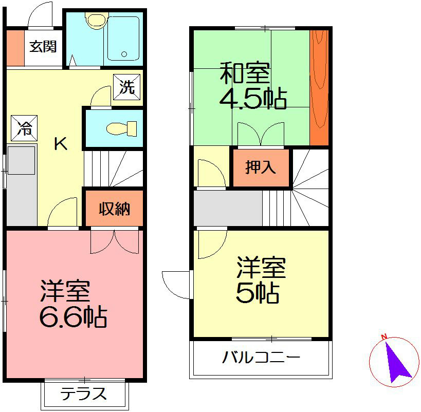 メゾン鵠沼 A-1号室 間取り