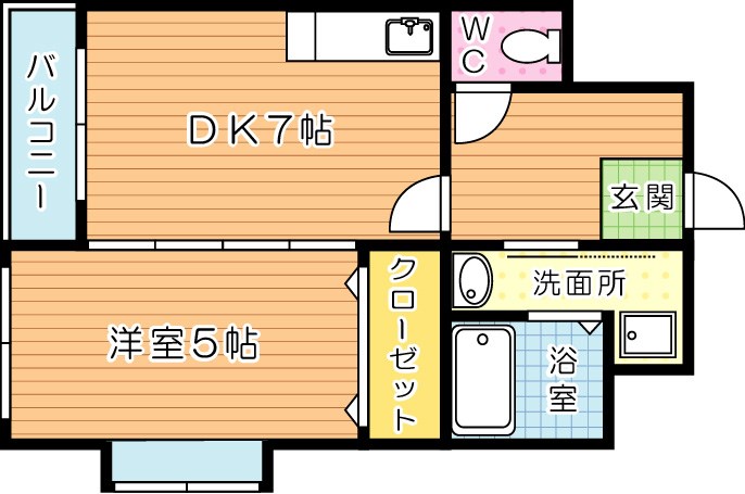 アンテスⅠ 105号室 間取り