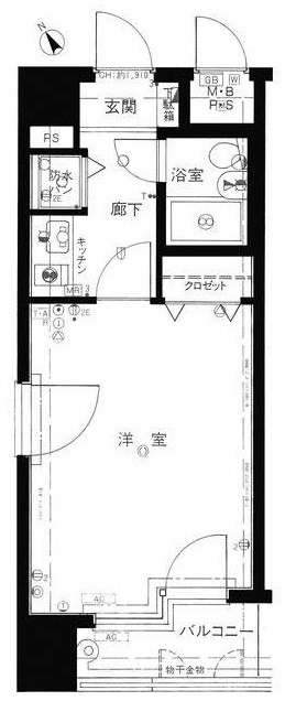 ネオアージュ勝どきみはらし 間取り図