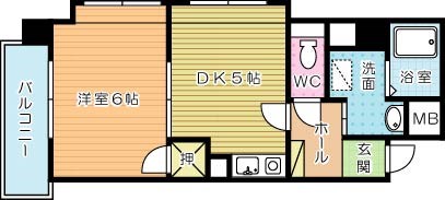 ハートピア鍛冶町 206号室 間取り