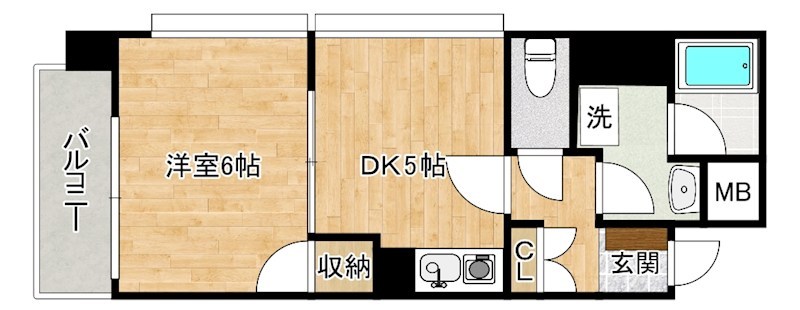 ハートピア鍛冶町 206号室 間取り