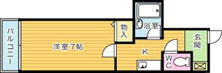 フィットライフ馬借 703号室 間取り