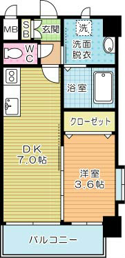 ERIOS COURT香春口（エリオスコート香春口） 801号室 間取り