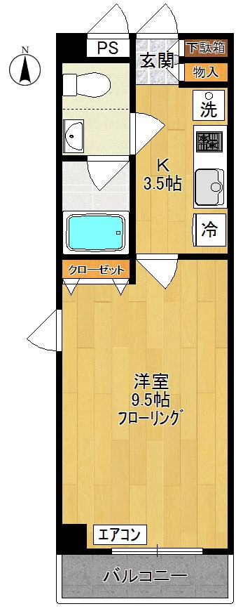 LUX -ルークス- 401号室 間取り