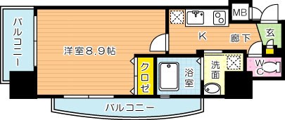 アンシャール 206号室 間取り