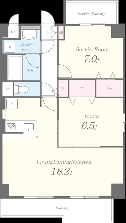 クアドリフォリエブルー 間取り図