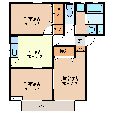 シティハイムウイング（西） 間取り