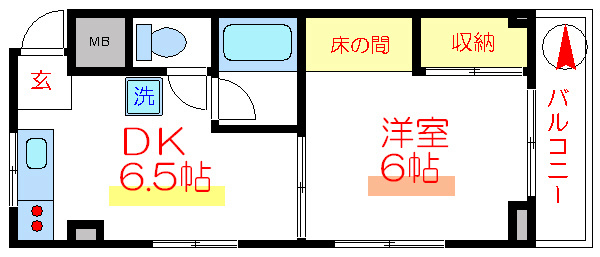 木村ビル（東駒形） 503号室 間取り