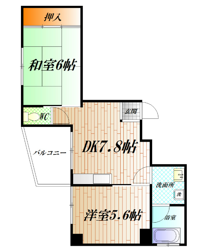 Gerbera Mansion シオイリ 405号室 間取り