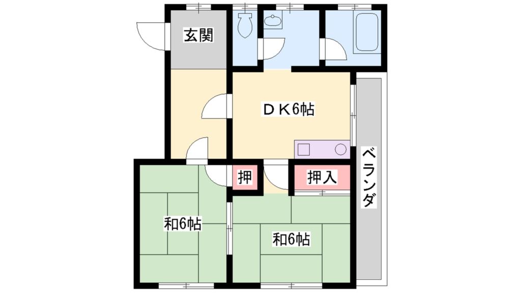 春日野マンション 間取り図